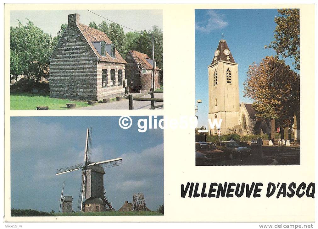 VILLENEUVE D'ASCQ - La Maison Du Parc - Les Moulins - Eglise St Sébastien - Annapes - N° 50 - Villeneuve D'Ascq