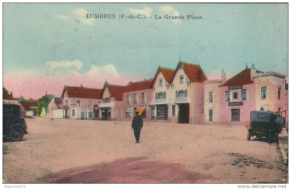 NORD PAS DE CALAIS - 62 - PAS DE CALAIS -SAINT OMER - LUMBRES - La Grande Place - Colorisée - Lumbres