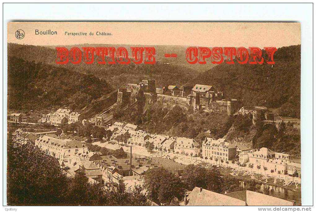 BELGIE - BOUILLON - Perspective Du Chateau - Dos Scané - Neufchâteau