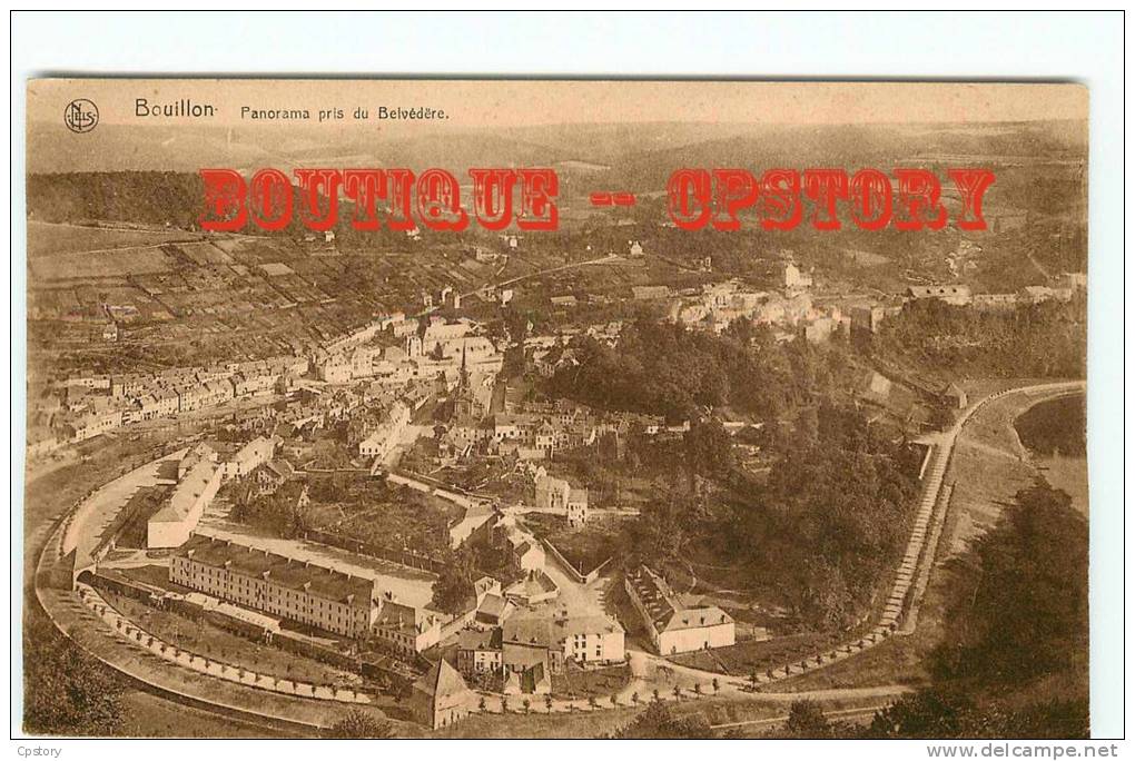 BELGIE - BOUILLON - Panorama Pris Du Belvédère - Dos Scané - Neufchâteau