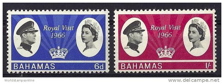 Bahamas, Year 1966, Mi 233-234, Royal Visit, MNH ** - 1963-1973 Autonomía Interna