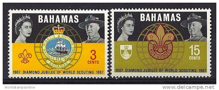 Bahamas, Year 1967, Mi 272-273, Jubilee World Scouting, MNH ** - 1963-1973 Autonomie Interne