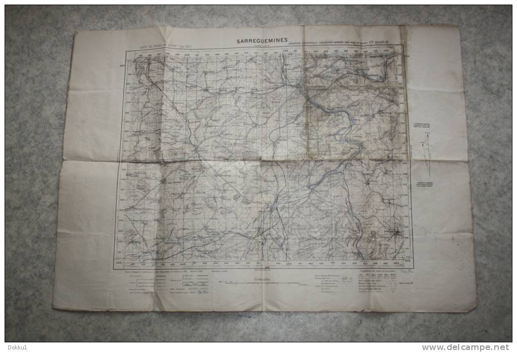 Carte De France Au 1/50000 (type 1922) - Sarreguemines - Dessiné, Héliogravé Et Publié Par Le Service Géographique De... - Topographical Maps