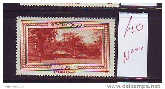 FRANCE. TIMBRE. VIGNETTE. COLONIE FRANCAISE. BELLE FRANCE.....MOYEN CONGO M VOUTI - Tourism (Labels)