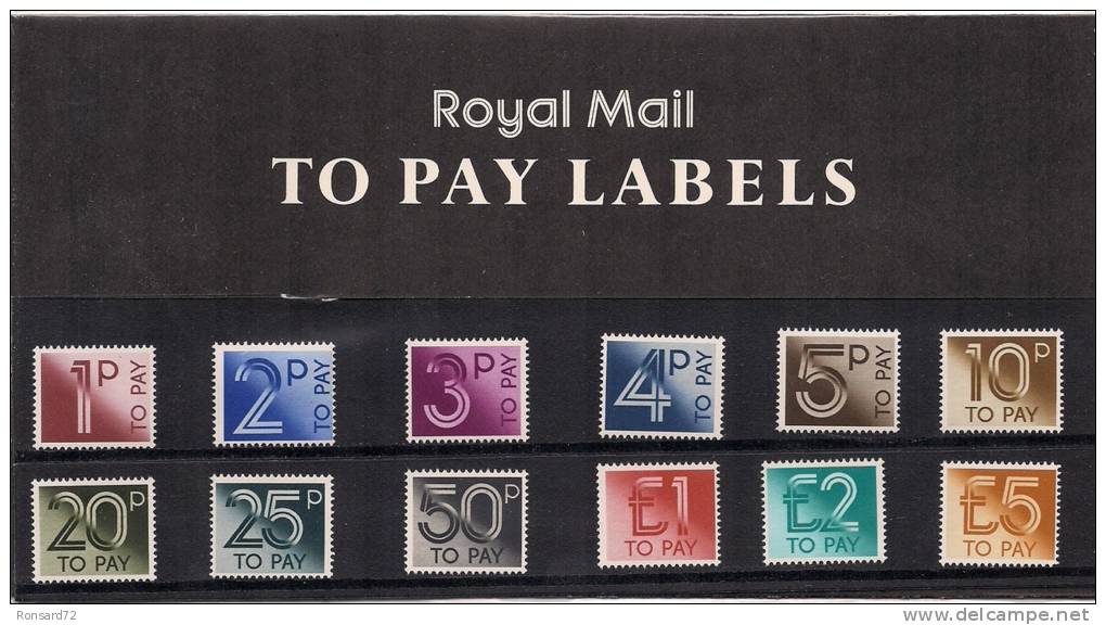 1982 - To Pay Labels - Presentation Packs