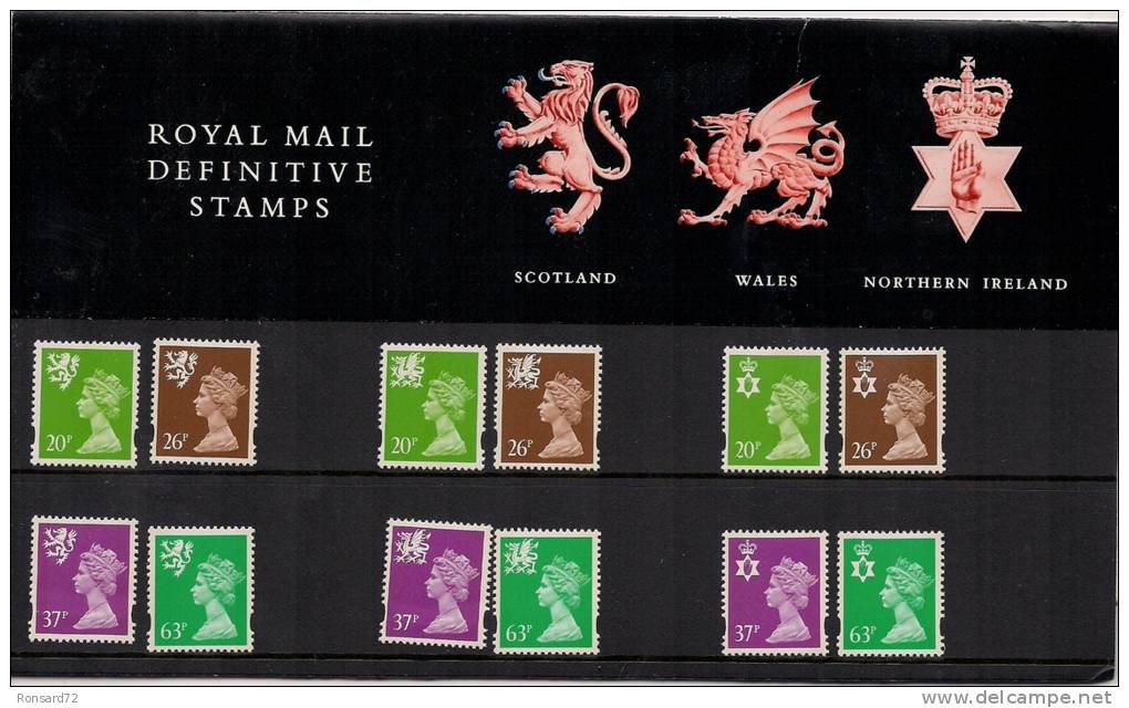 Definitive Stamps (Scotland, Wales, Northern Ireland) - Presentation Packs