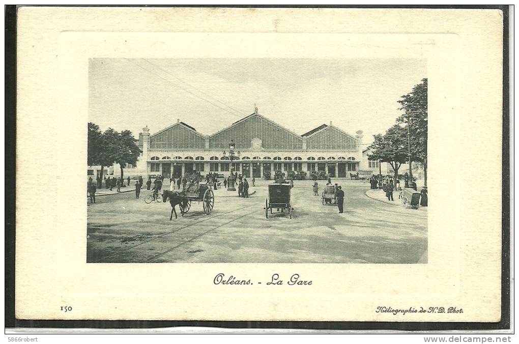 CARTE POSTALE PHOTO ORIGINALE ANCIENNE : ORLEANS ; LA GARE ; LOIRET (45) - Stazioni Senza Treni
