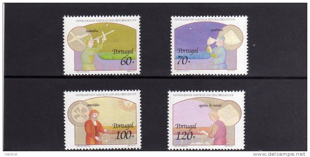 PORTOGALLO - PORTUGAL 1992 LUBRAPEX STRUMENTI NAUTICI MNH - Unused Stamps