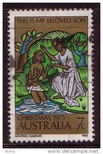 1973 - Australian Christmas 7c BAPTISM Of CHRIST Stamp FU - Gebraucht