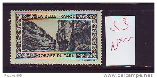 FRANCE. TIMBRE. CINDERELLA. VIGNETTE. BELLE FRANCE. PARIS.............GORGES DU TARN - Tourism (Labels)