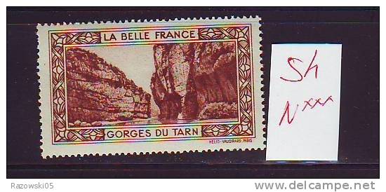 FRANCE. TIMBRE. CINDERELLA. VIGNETTE. BELLE FRANCE. PARIS.............GORGES DU TARN - Tourism (Labels)