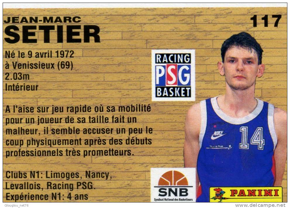 IMAGE CARTONNEE.....BASKETBALL....PAUL FORTIER....CHAMPIONNAT DE FRANCE 1994 VOIR SCANNER... - Andere & Zonder Classificatie