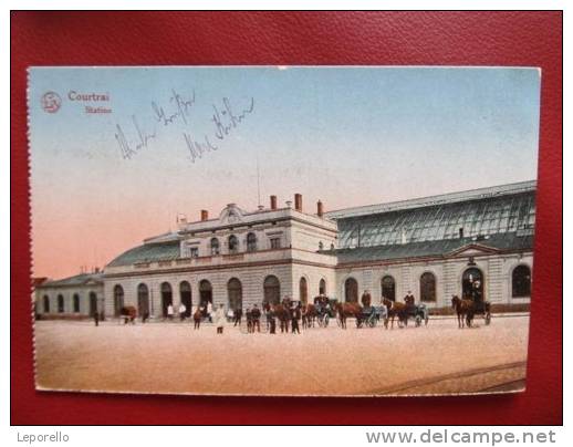 AK COURTRAI Kortrijk Bahnhof Gare 1916 //   Q8963 - Kortrijk