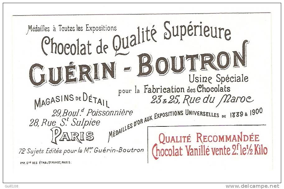 Chromo Chocolat Guérin Boutron Imp. Minot Trèves La Porte Noire Allemagne Moyen-Age Musée A20-27 - Guerin Boutron
