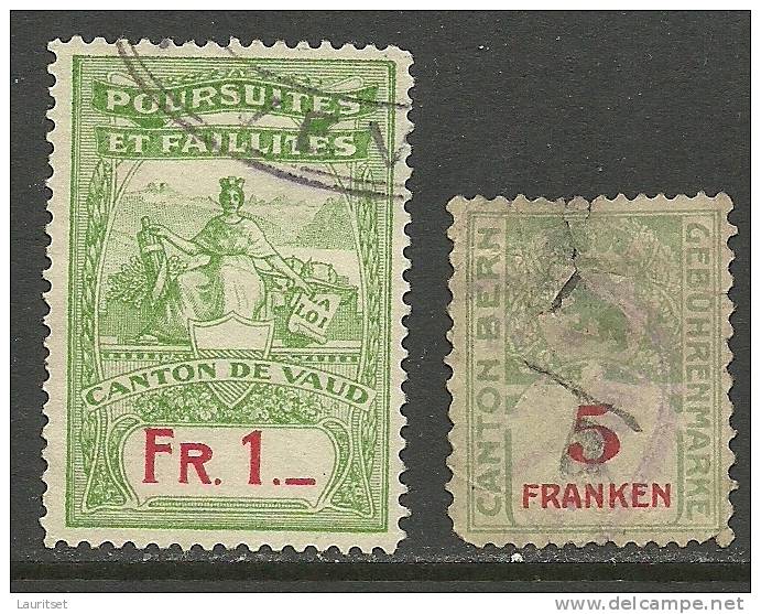 SCHWEIZ Switzerland Lot Of Old Stamps (Steuermarken , Canton De Vaud , Bahnpost Usw) - Fiscale Zegels