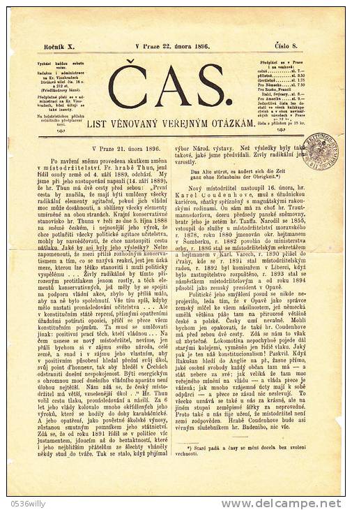 1896 - Zeitung "CAS"  Mit 1- Kreuzer-Signette Nr 811 (4.113) - Newspaper Stamps