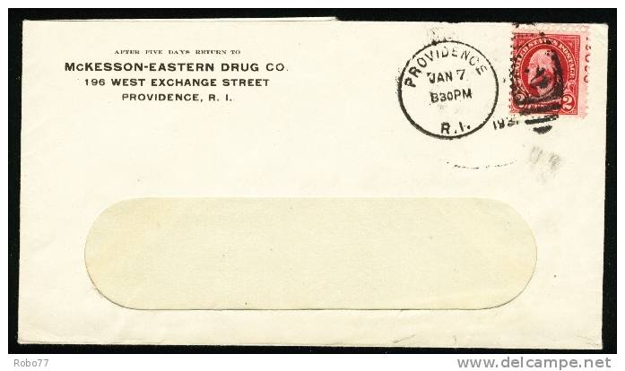 1931 USA Cover. Providence Jan 7.1931.  Druggist, Pharmaceutics, Pharmacy. (Zb05058) - Farmacia