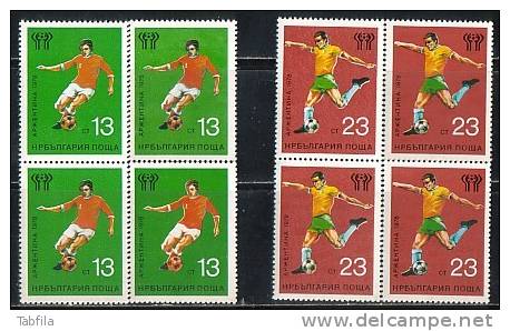 BULGARIA \ BULGARIE ~ 1978 - World.Foot.Cup Argentina´78 - Block De Quatre / Bl De 4 ** - 1978 – Argentina