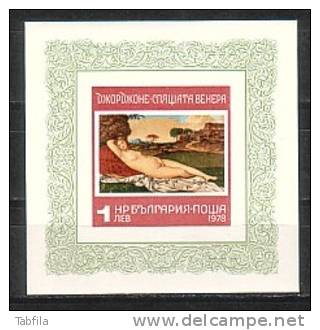 BULGARIA \ BULGARIE - 1978 - World Painting - Bl ** - Desnudos