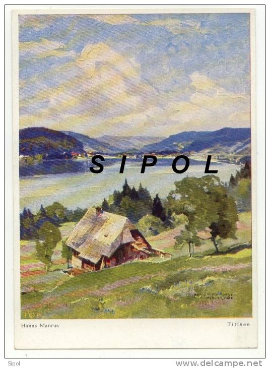 Titisee Reproduction D Une Peinture De Hanns Maurus  Ferme Typique Et Vue Sur Le Lac - Titisee-Neustadt