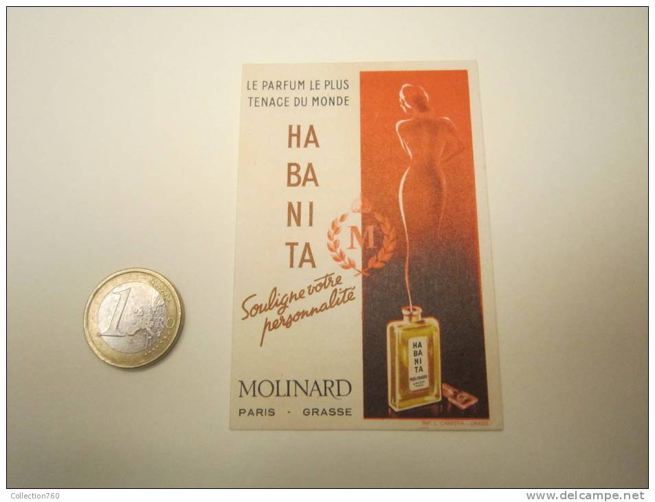 MOLINARD - HABANITA - Carte Parfumée - Anciennes (jusque 1960)