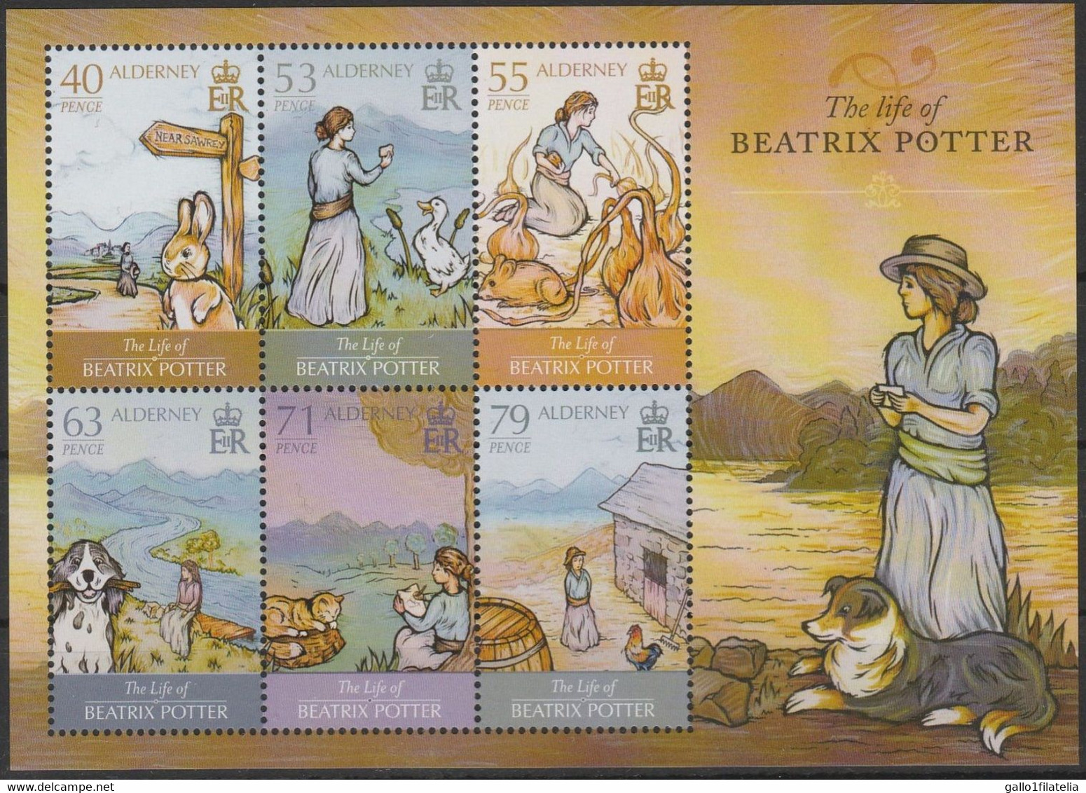 2013 - ALDERNEY - LA VITA DI BEATRIX POTTER / THE LIFE OF BEATRIX POTTER. MNH - Alderney