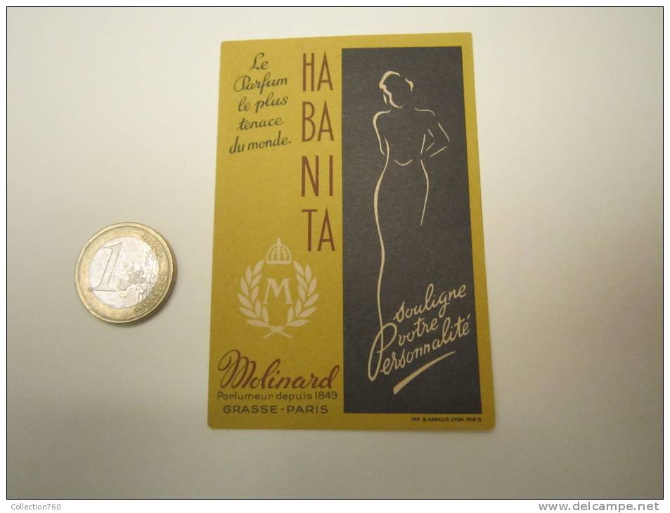MOLINARD - HABANITA - Carte Parfumée - Anciennes (jusque 1960)
