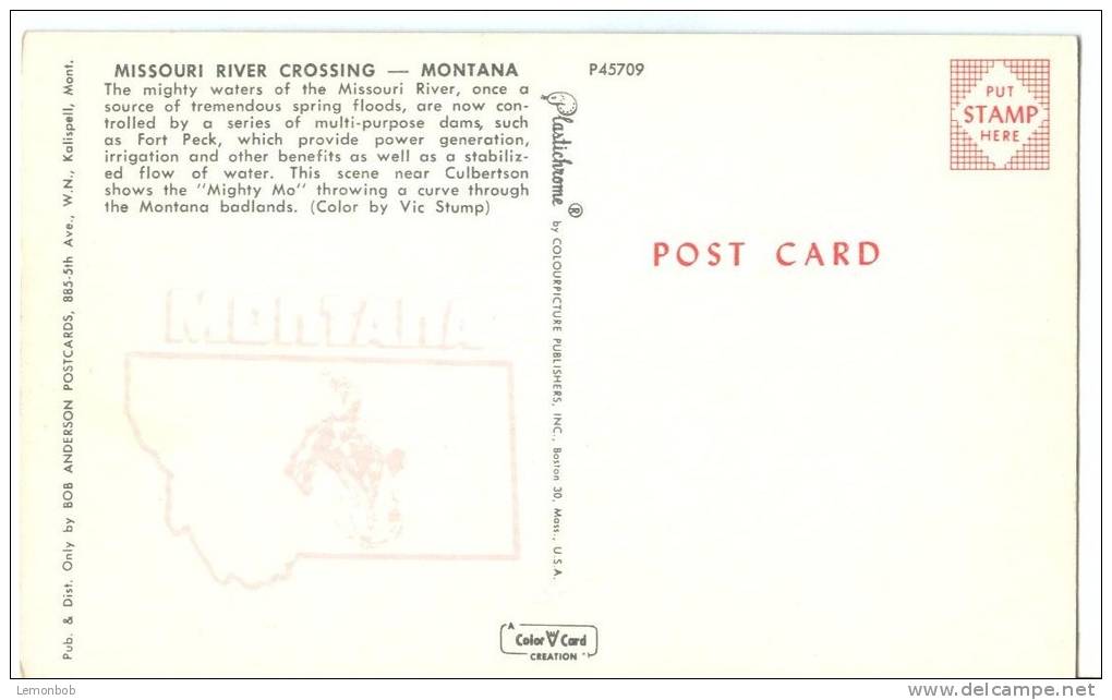 USA , Missouri River Crossing Montana, Unused Postcard [P8157] - Autres & Non Classés
