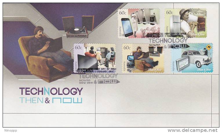 Australia 2012 PrecioTechnology Then & Now  Peel & Stick FDC - Primo Giorno D'emissione (FDC)