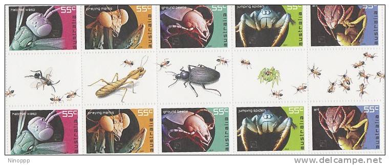 Australia  2009 Micromonsters  Gutter Strip MNH - Sheets, Plate Blocks &  Multiples