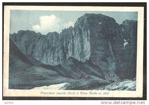 PRESOLANA Parete Nord E Cima Verde Dezzo 1921 - Bergamo