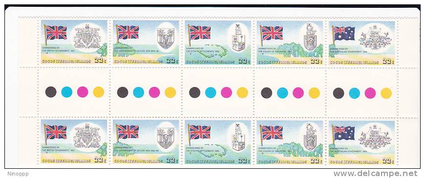 Cocos Islands 1980 Administration  Gutter  Strip MNH - Cocos (Keeling) Islands