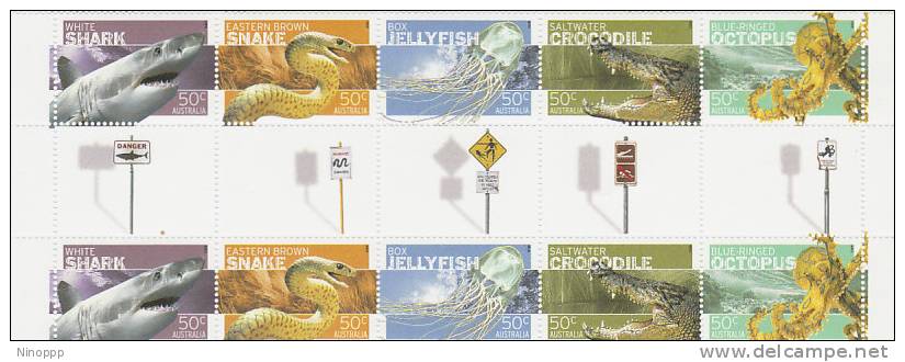 Australia 2006 Danger Australia  Gutter Strip MNH - Blocks & Sheetlets