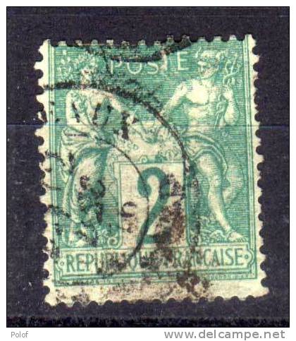 YVERT 62 -  2 C. Vert - Type I ( état ) - 1876-1878 Sage (Type I)