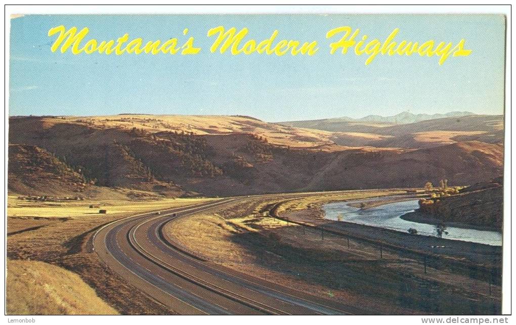 USA, Montana's Modern Highways, Montana's Interstate 90 U.S Highway 10,unused Postcard [P8175] - Autres & Non Classés