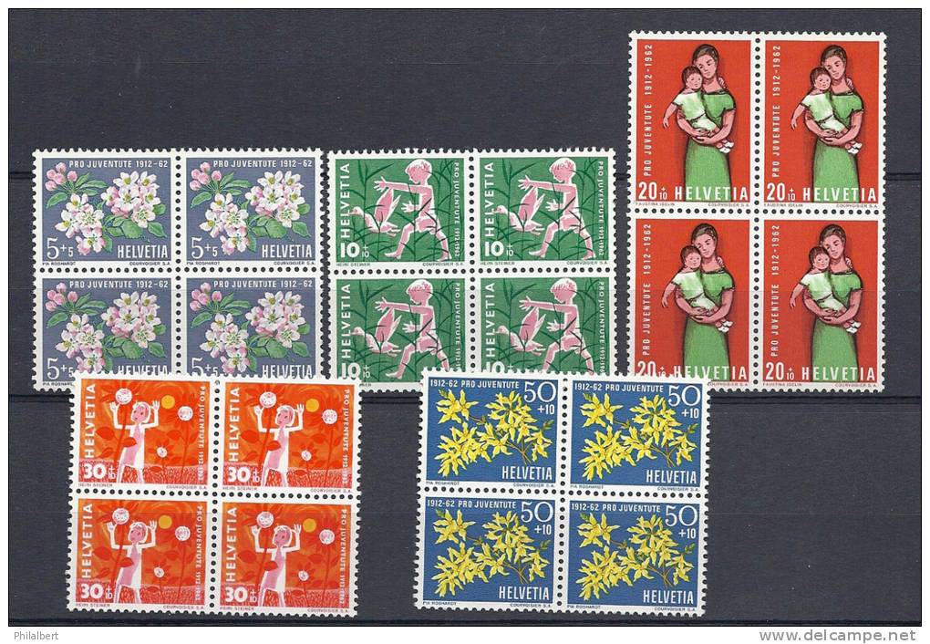 PJ162 - Pro Juventute 1962 En Bloc De Quatre ** - Unused Stamps