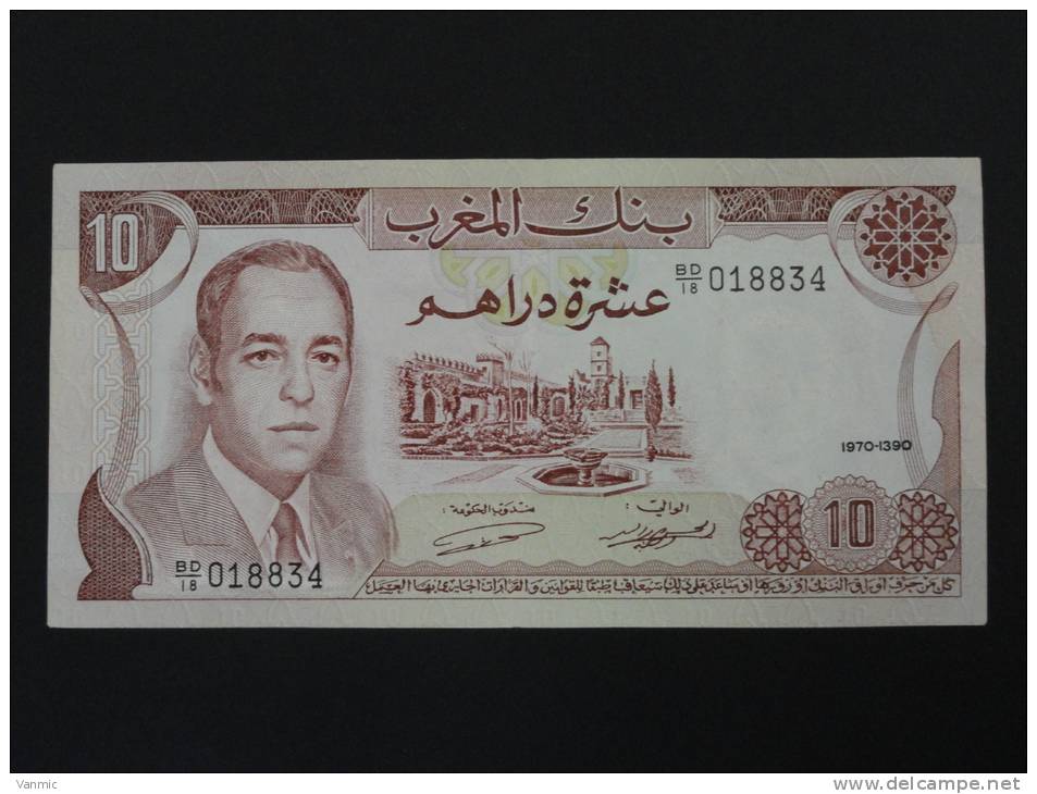 1970 - Billet 10 Dirhams - Type Hassan II - 018834 - Maroc - Maroc