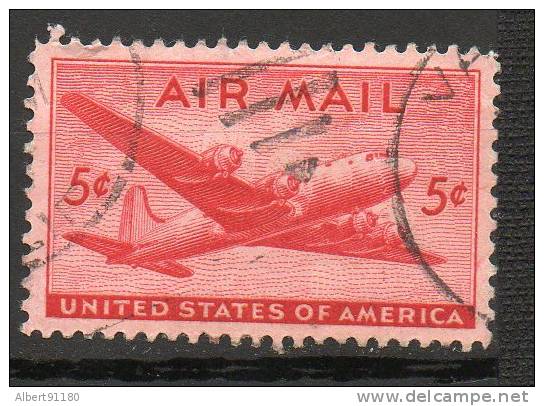 ETATS-UNIS (P Aérienne)  5c Rouge 1946 N°33 - 2a. 1941-1960 Usados