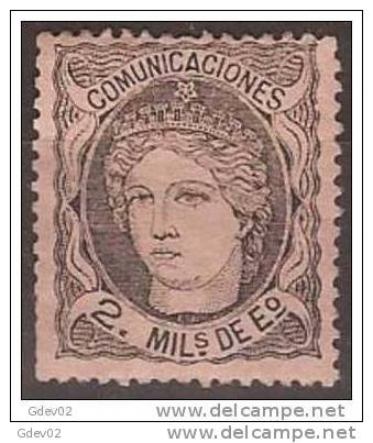 ES103-A763TVF.España Spain Espagne EFIGIE ALEGORICA DE ESPAÑA.1870 ( Ed. 103 *) Con Charnela MUY BONITO - Etichette Di Fantasia