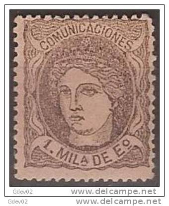 ES0102-A762TVF.España Spain Espagne.ALEGORIAS DE ESPAÑA.1870 ( Ed. 102** ) Sin Charnela MUY BONITO - Etichette Di Fantasia