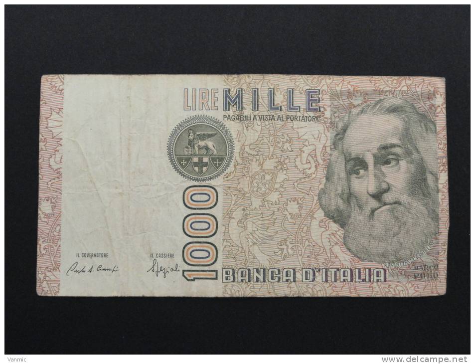 1982 - Billet 1000 Lire Type Marco Polo - AF 885825 D - Italie - 1000 Liras