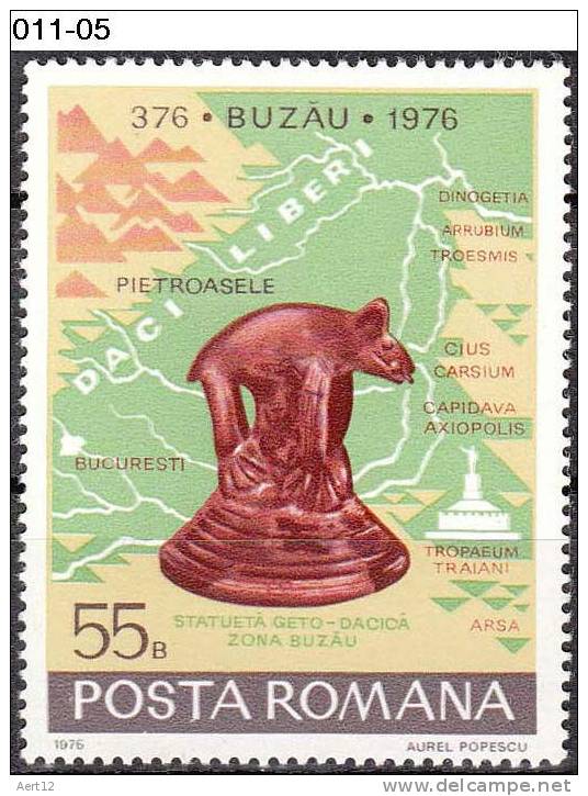 ROMANIA, 1976, Founding Of Buzau, 1600th Anniv.; MNH (**), Sc. 2643 - Nuevos