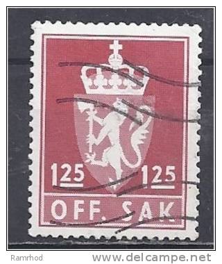 NORWAY 1955 Official - Arms - 1k25  Red FU - Service