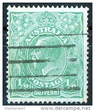 Australia 1918 King George V  1/2d Green Large Multiple Wmk Used - Line Cancel - Usati