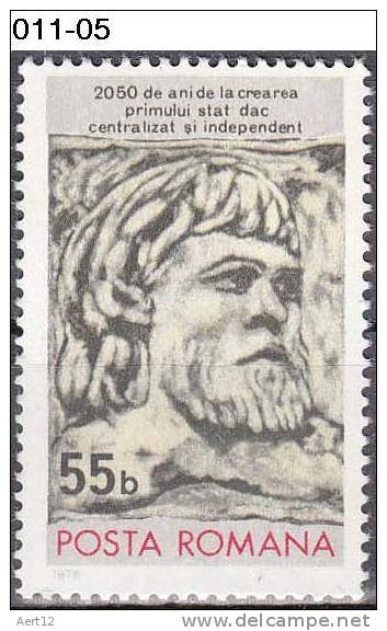 ROMANIA, 1978, 2050 Years Since Establishment Of First Centralized And Independent Dacian State.; MNH (**), Sc. 2814 - Ungebraucht