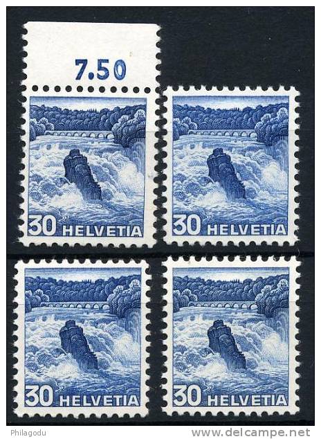 1936  Chutes Du Rhin, 4 X  295 ** - Ongebruikt