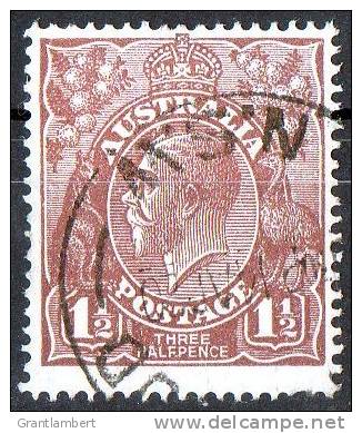 Australia 1918 King George V  1.5d Red-brown Large Multiple Wmk Used - NSW - Oblitérés