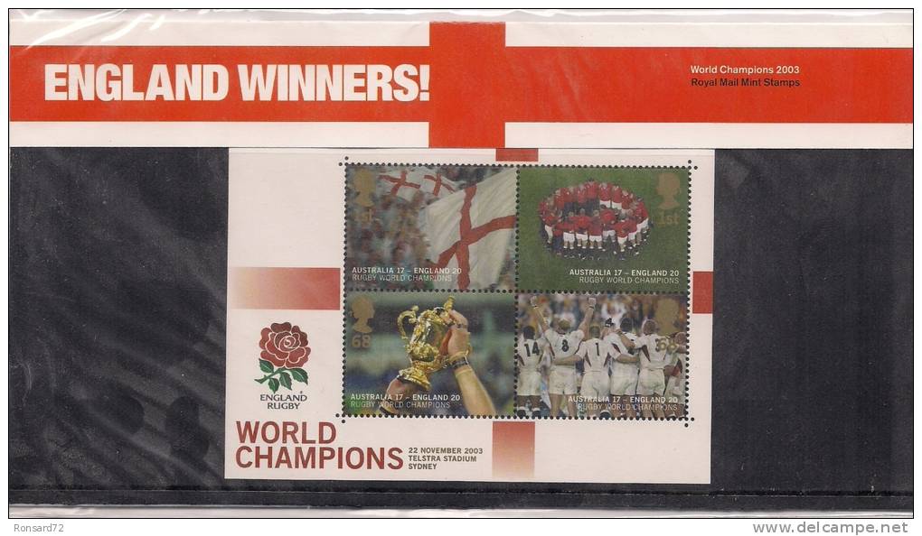 2003 - Rugby World Champions - England Winners - Presentation Packs