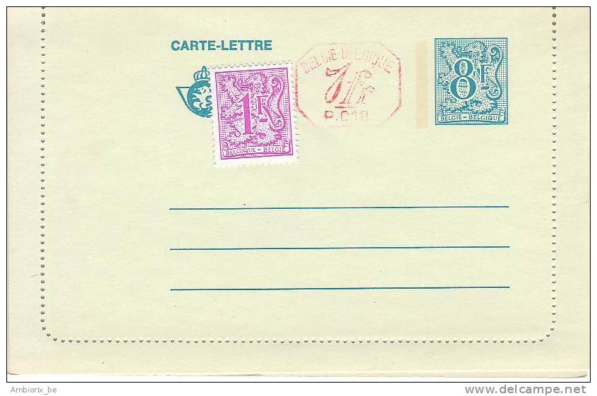 Carte Lettre 47 III M1 PO18 ** + 1F Affranchissement Complémentaire - Cartes-lettres