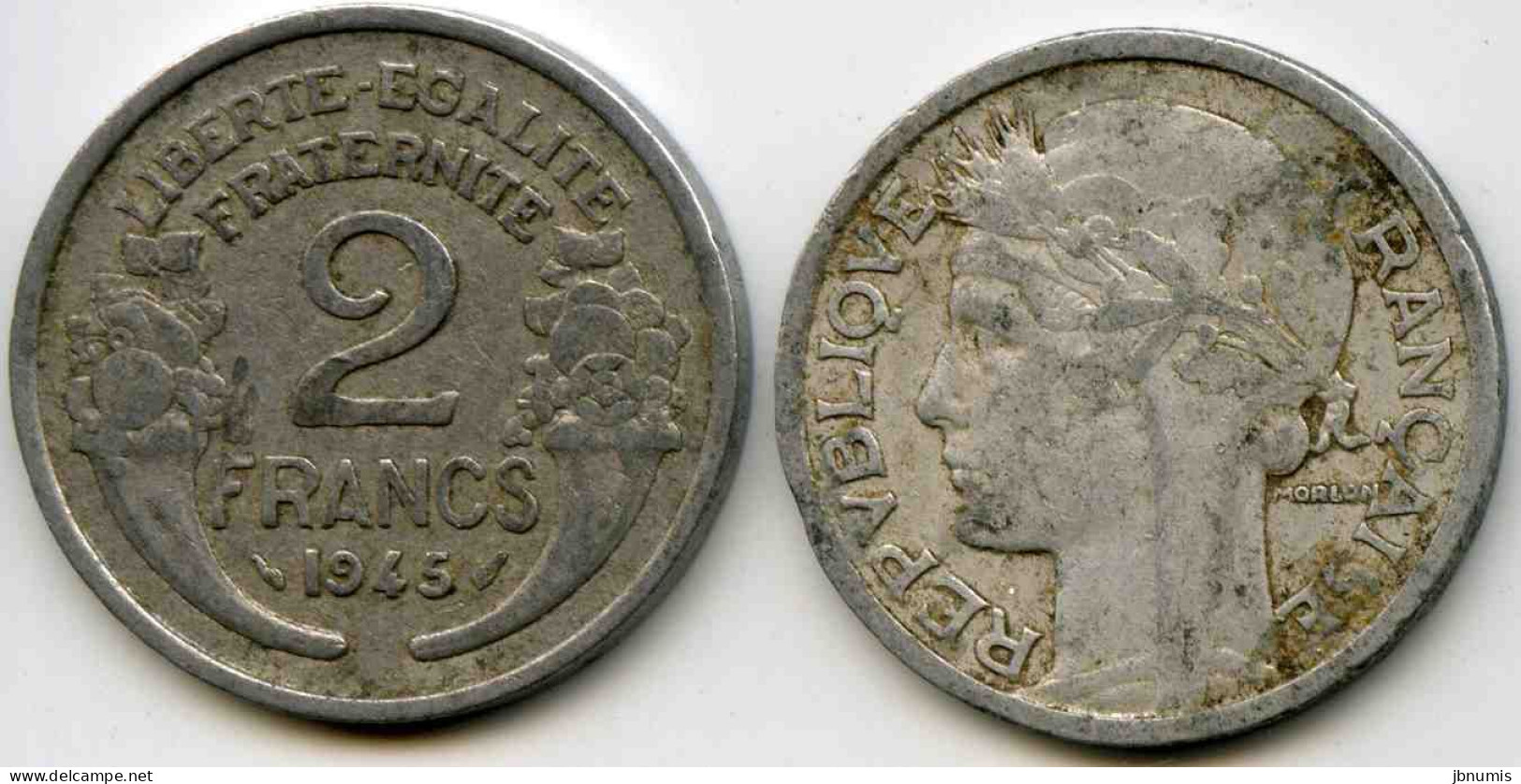 France 2 Francs 1945 GAD 538a KM 886a.1 - 2 Francs